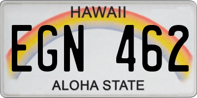 HI license plate EGN462
