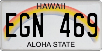 HI license plate EGN469