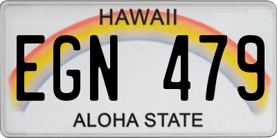 HI license plate EGN479