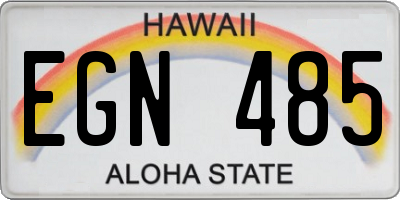 HI license plate EGN485