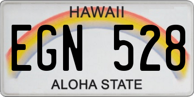 HI license plate EGN528