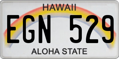 HI license plate EGN529