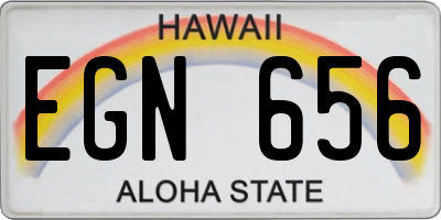 HI license plate EGN656