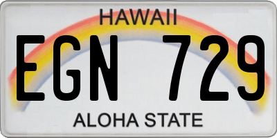 HI license plate EGN729