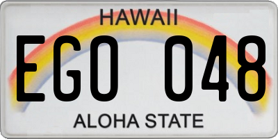 HI license plate EGO048
