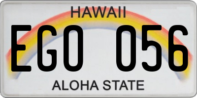 HI license plate EGO056