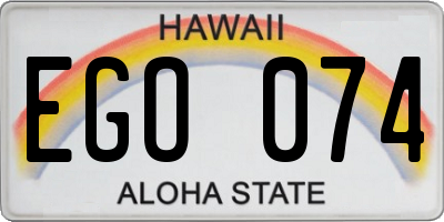 HI license plate EGO074