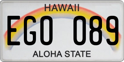HI license plate EGO089