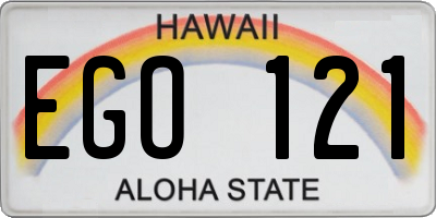 HI license plate EGO121