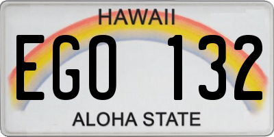 HI license plate EGO132