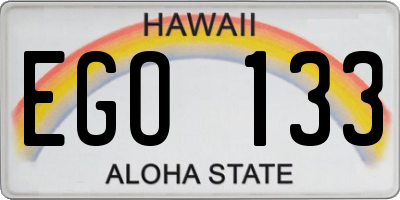 HI license plate EGO133