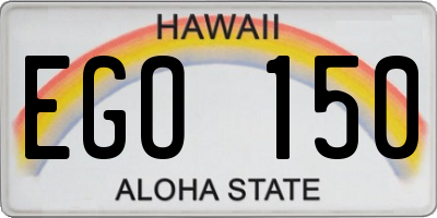 HI license plate EGO150