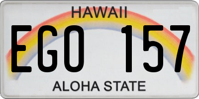 HI license plate EGO157