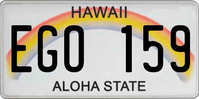 HI license plate EGO159