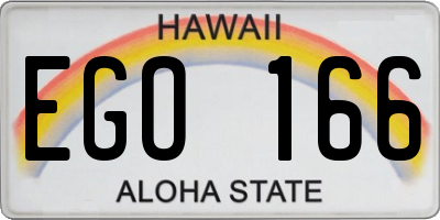 HI license plate EGO166
