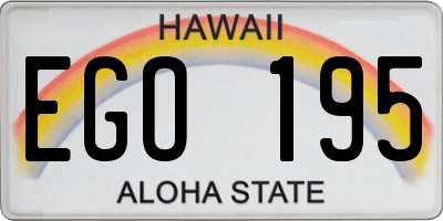 HI license plate EGO195