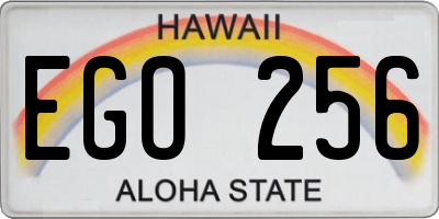 HI license plate EGO256