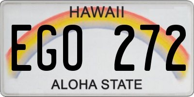 HI license plate EGO272