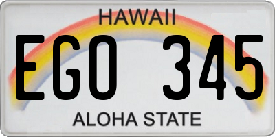 HI license plate EGO345