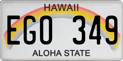 HI license plate EGO349