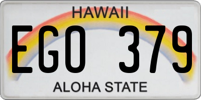 HI license plate EGO379