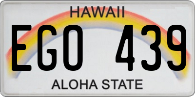 HI license plate EGO439