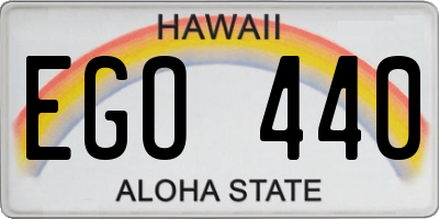 HI license plate EGO440