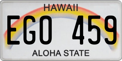 HI license plate EGO459