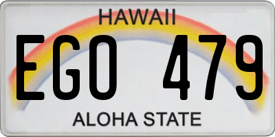 HI license plate EGO479