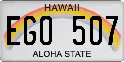 HI license plate EGO507