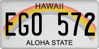 HI license plate EGO572