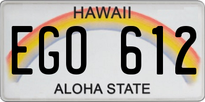 HI license plate EGO612