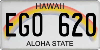 HI license plate EGO620