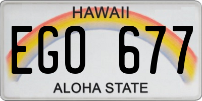 HI license plate EGO677