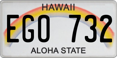 HI license plate EGO732