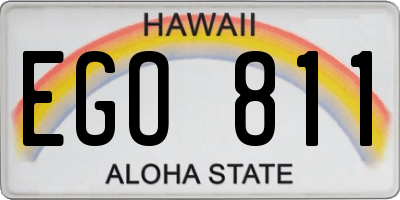 HI license plate EGO811