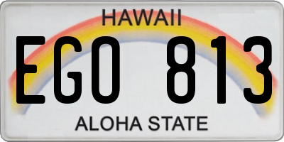 HI license plate EGO813