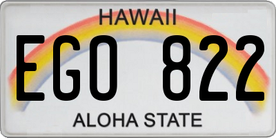 HI license plate EGO822