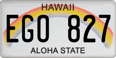 HI license plate EGO827