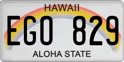 HI license plate EGO829