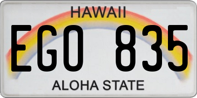 HI license plate EGO835