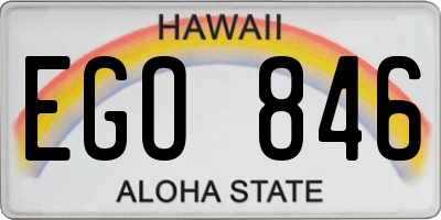HI license plate EGO846