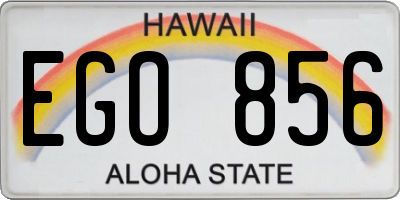 HI license plate EGO856