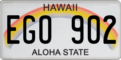 HI license plate EGO902