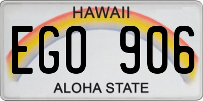 HI license plate EGO906