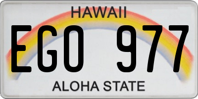 HI license plate EGO977