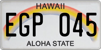 HI license plate EGP045
