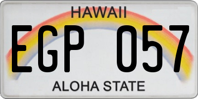 HI license plate EGP057