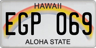 HI license plate EGP069