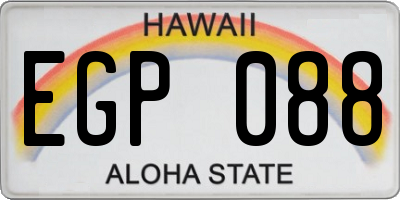 HI license plate EGP088